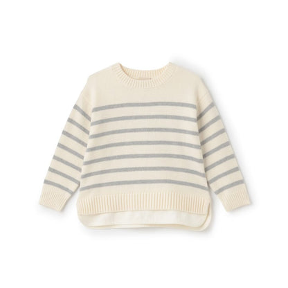 日本童裝 pe#main 假兩件條紋針織毛衣 80-130cm 男童款/女童款 冬季 TOPS