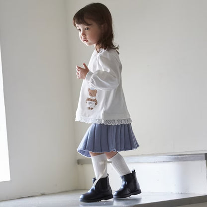 日本童裝 pe#main 針織百褶裙 80-130cm 女童款 冬季 SKIRTS