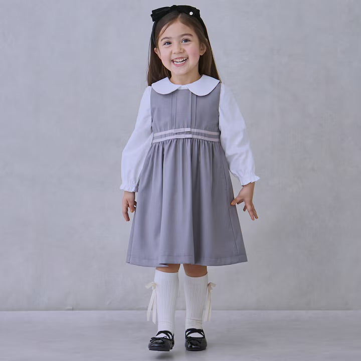 日本童裝 pe#main 蝴蝶結背心裙 90-130cm 女童款 冬季 DRESSES 面試/宴會/表演