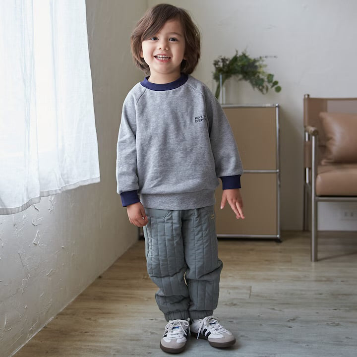 日本童裝 pe#main 抓毛領口撞色衛衣 80-130cm 男童款 冬季 TOPS