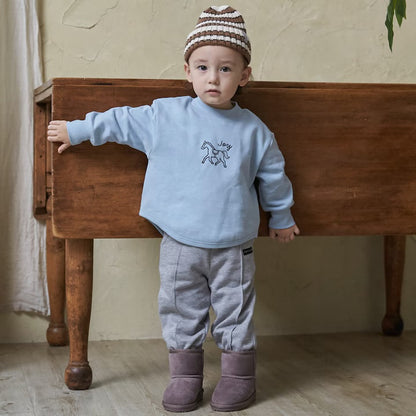 日本童裝 pe#main 抓毛刺繡衛衣 80-130cm 男童款 冬季 TOPS