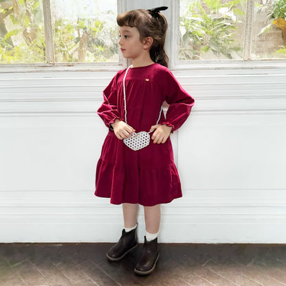 日本童裝 pe#main 燈芯絨連身裙 80-130cm 女童款 冬季 DRESSES