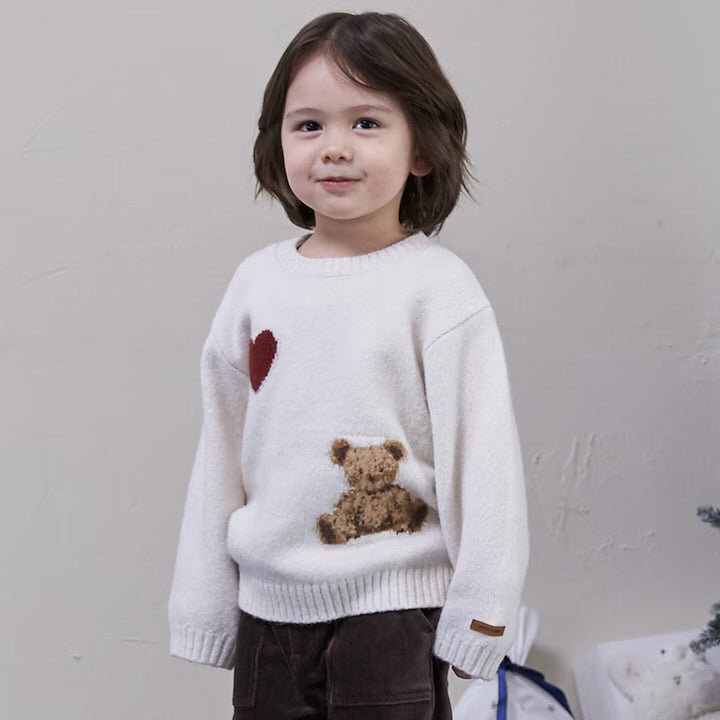 日本童裝 pe#main 針織熊仔毛衣 80-130cm 女童款 冬季 TOPS