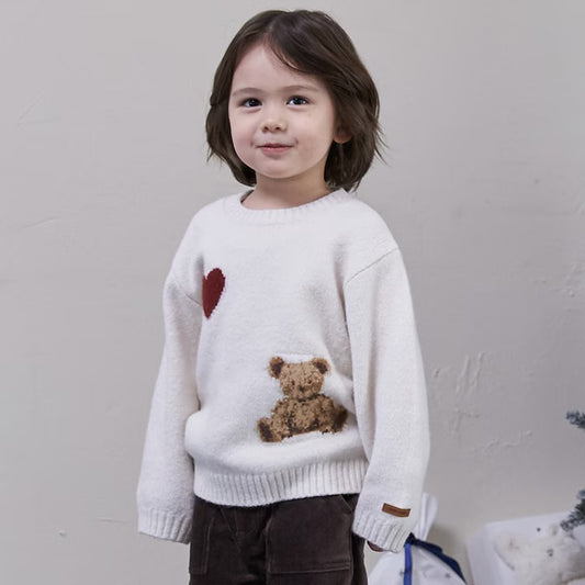 日本童裝 pe#main 針織熊仔毛衣 80-130cm 女童款 冬季 TOPS