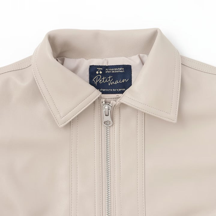 日本童裝 pe#main 人造皮革外套 100-130cm 女童款 冬季 OUTERWEAR