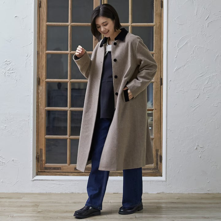 日本童裝 pe#main 雙排扣大褸 90-130cm 親子裝 女童款 冬季 (適合香港平均溫度、寒冷天氣、溫度低天氣）OUTERWEAR 面試/宴會/表演