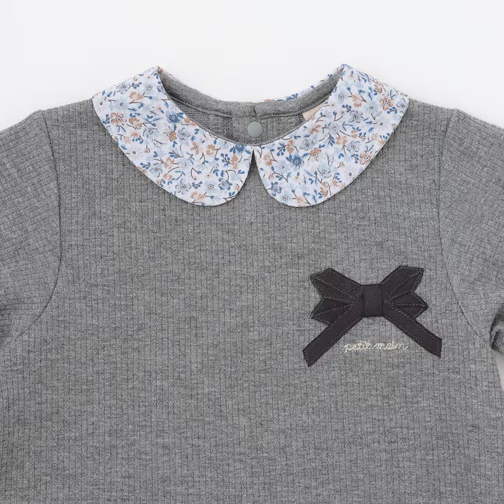 日本童裝 pe#main 緞帶領長袖上衣 80-130cm 女童款 冬季 TOPS