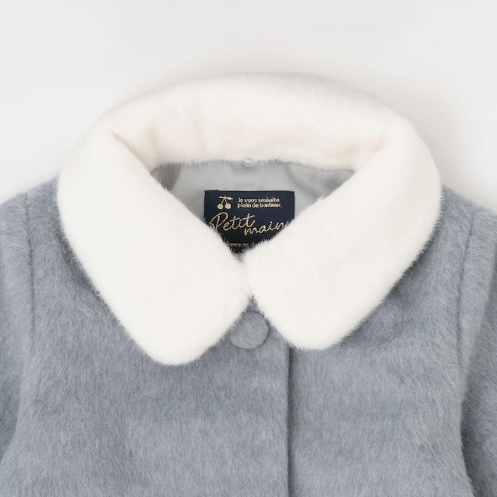 日本童裝 pe#main 毛領心型口袋外套 80-130cm 女童款 冬季 (適合香港平均溫度、寒冷天氣）OUTERWEAR