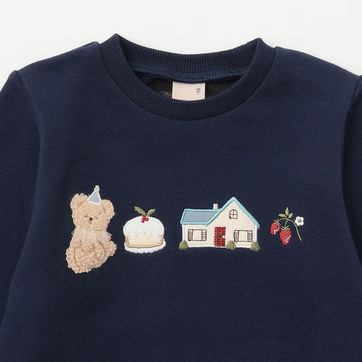 日本童裝 pe#main 貼花圖案衛衣 80-130cm 女童款 冬季 TOPS