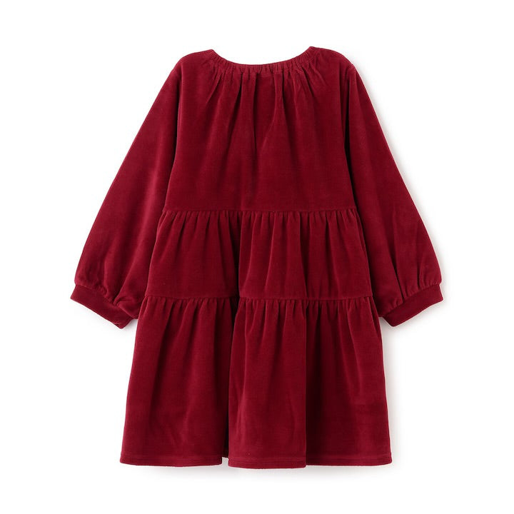 日本童裝 pe#main x miffy 翻領連身裙 80-130cm 女童款 冬季 DRESSES 聖誕紅/新年紅