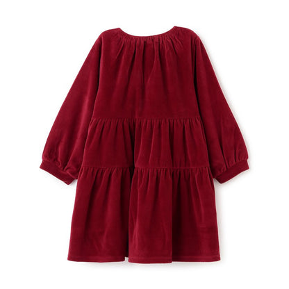 日本童裝 pe#main x miffy 翻領連身裙 80-130cm 女童款 冬季 DRESSES 聖誕紅/新年紅