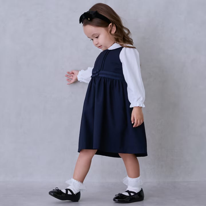 日本童裝 pe#main 蝴蝶結背心裙 90-130cm 女童款 冬季 DRESSES 面試/宴會/表演