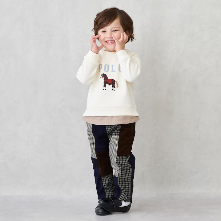 日本童裝 pe#main 拼布長褲 80-130cm 男童款 冬季 PANTS