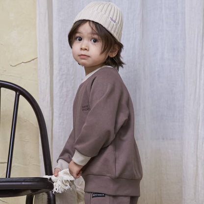 日本童裝 pe#main 抓毛領口撞色衛衣 80-130cm 男童款 冬季 TOPS