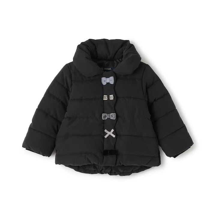 日本童裝 pe#main 蝴蝶結夾棉外套 80-130cm 女童款 冬季 (適合香港平均溫度、寒冷天氣、溫度低天氣）OUTERWEAR