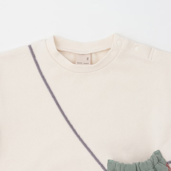 日本童裝 pe#main 抓毛士多啤梨手袋衛衣 80-130cm 女童款 冬季 TOPS