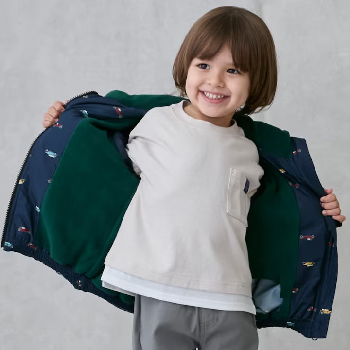 日本童裝 pe#main 防水 夾棉外套 80-130cm 男童款/女童款 冬季 (適合寒冷天氣、溫度低天氣）OUTERWEAR 聖誕紅/新年紅