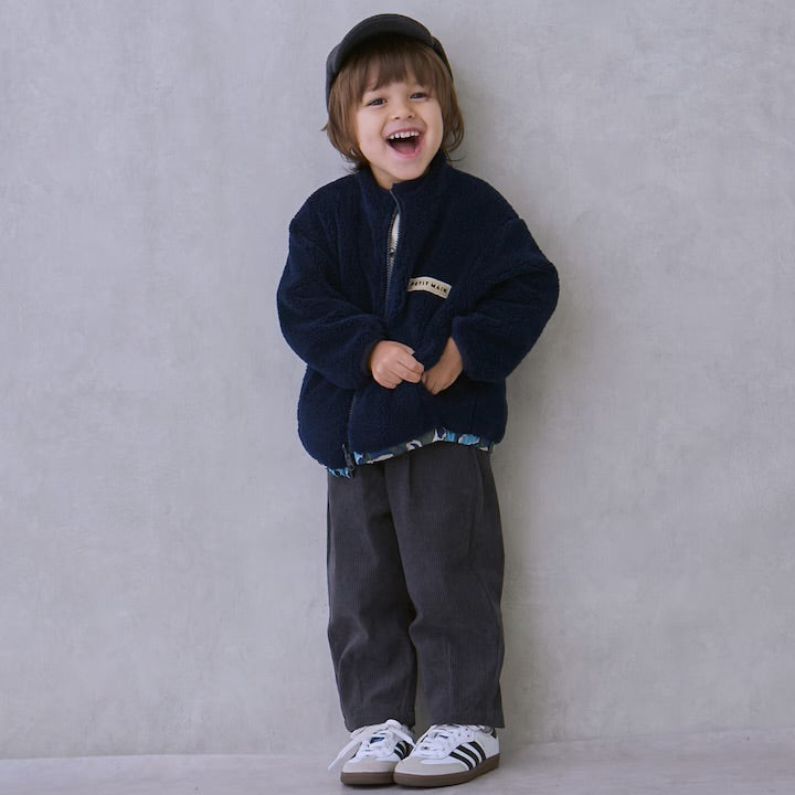 日本童裝 pe#main [防水系統] 2Way 雙面兩著 夾棉外套 80-130cm 男童款 冬季 (適合香港平均溫度、寒冷天氣）OUTERWEAR