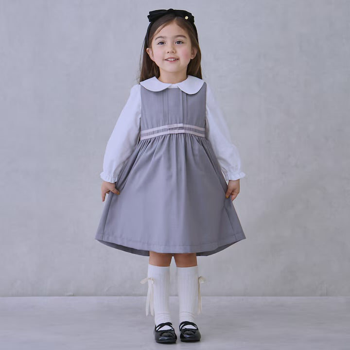 日本童裝 pe#main 蝴蝶結背心裙 90-130cm 女童款 冬季 DRESSES 面試/宴會/表演