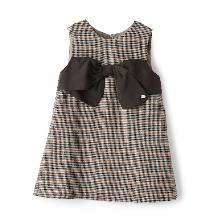 日本童裝 pe#main 蝴蝶結緞帶背心裙 80-130cm 女童款 冬季 DRESSES 面試/宴會/表演