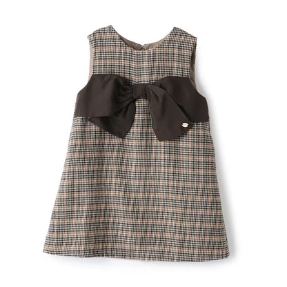 日本童裝 pe#main 蝴蝶結緞帶背心裙 80-130cm 女童款 冬季 DRESSES 面試/宴會/表演