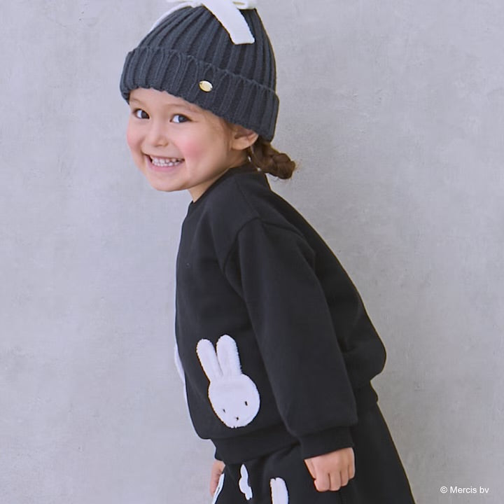 日本童裝 pe#main x miffy 毛毛圖案衛衣 80-130cm 男童款/女童款 冬季 TOPS