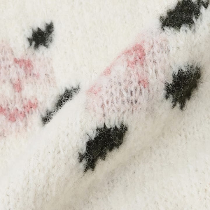 日本童裝 pe#main 珍珠針織花毛衣 80-130cm 女童款 冬季 TOPS