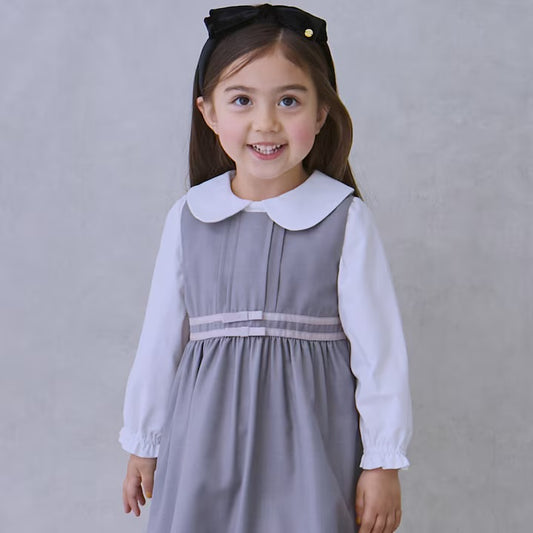 日本童裝 pe#main 蝴蝶結背心裙 90-130cm 女童款 冬季 DRESSES 面試/宴會/表演