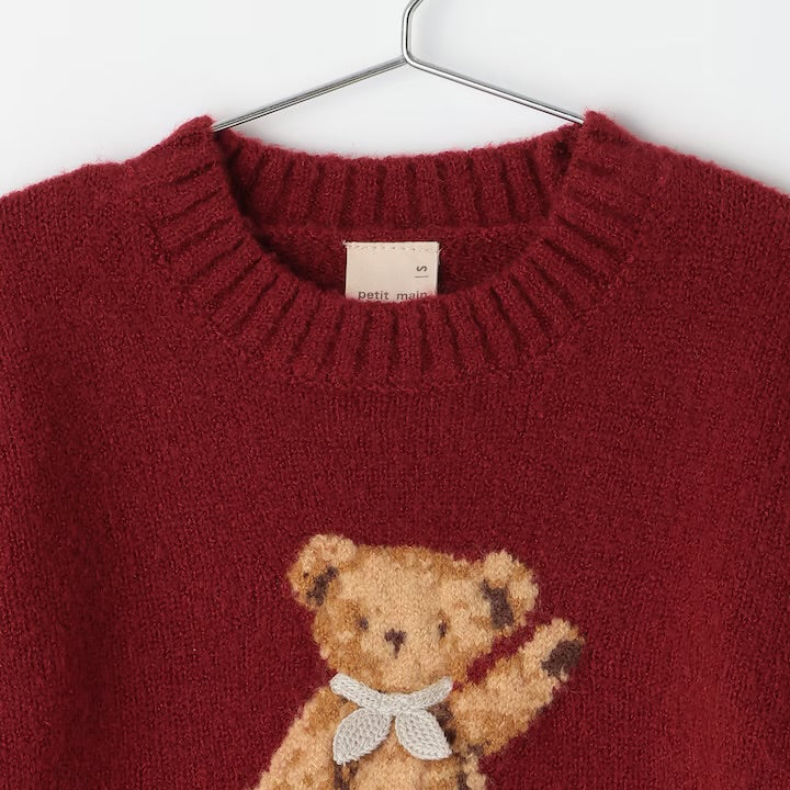 日本童裝 pe#main 針織熊仔毛衣 80-130cm 女童款 冬季 TOPS