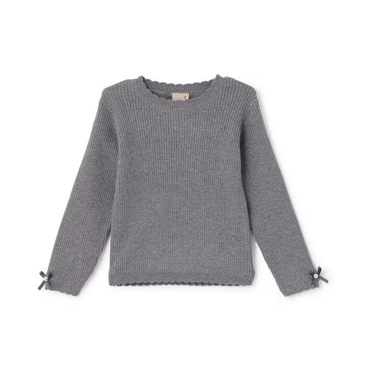 日本童裝 pe#main 羅紋針織上衣 80-130cm 女童款 冬季 TOPS 聖誕紅/新年紅