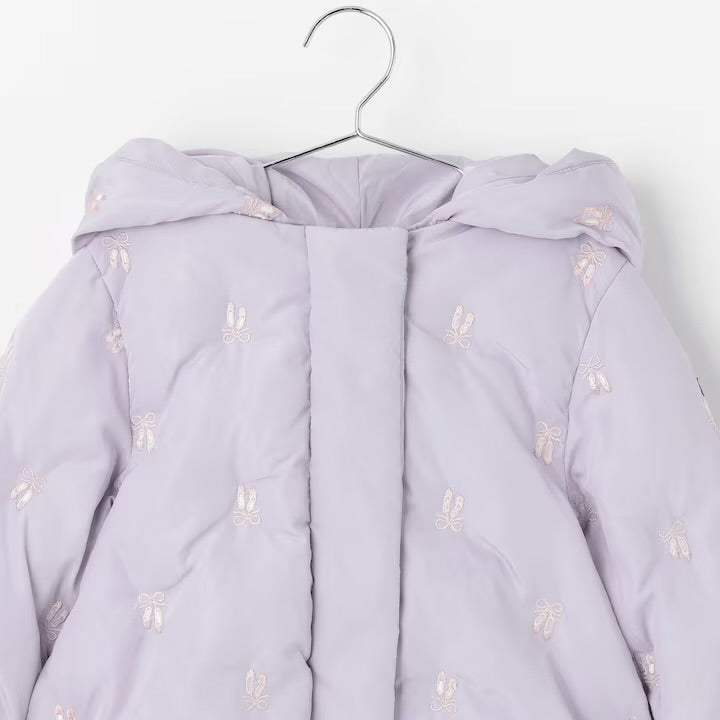 日本童裝 pe#main 刺繡圖案夾棉外套 80-130cm 女童款 冬季 (適合香港平均溫度、寒冷天氣）OUTERWEAR 