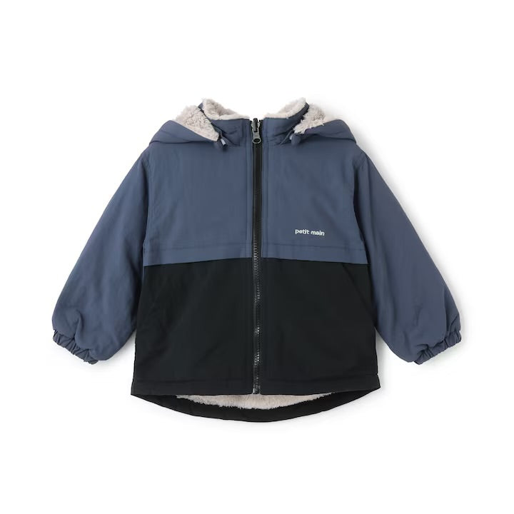 日本童裝 pe#main 2Way 雙面兩著 毛毛風褸 80-130cm 男童款 冬季 (適合初秋、香港平均溫度、寒冷天氣）OUTERWEAR