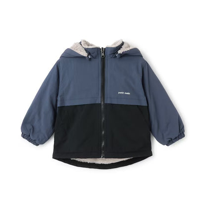 日本童裝 pe#main 2Way 雙面兩著 毛毛風褸 80-130cm 男童款 冬季 (適合初秋、香港平均溫度、寒冷天氣）OUTERWEAR