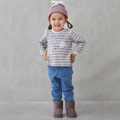 日本童裝 pe#main 磨毛牛仔褲 80-130cm 女童款 冬季 PANTS