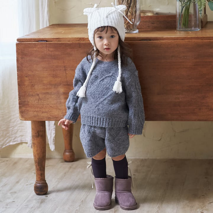 日本童裝 pe#main 針織短褲 80-130cm 女童款 冬季 PANTS