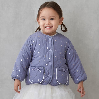 日本童裝 pe#main 2Way 雙面兩著 夾棉燙金外套 80-130cm 女童款 冬季 (適合初秋、香港平均溫度、寒冷天氣）OUTERWEAR