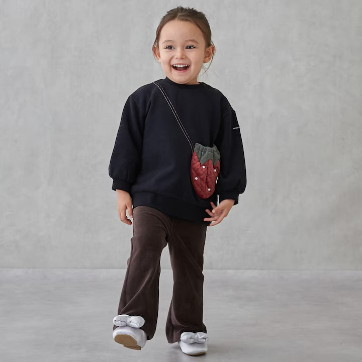 日本童裝 pe#main 毛絨絨喇叭褲 80-130cm 女童款 冬季 PANTS