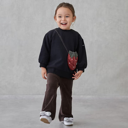 日本童裝 pe#main 毛絨絨喇叭褲 80-130cm 女童款 冬季 PANTS