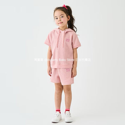 Japanese children's clothing mini#ML waffle shorts 90-140cm boys/girls summer PANTS 