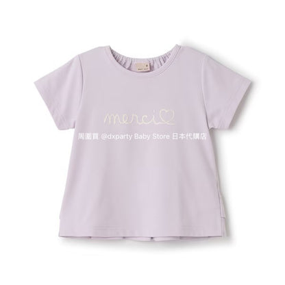 Japanese children's clothing pe#main amphibious quick-drying embroidered top 80-130cm girls summer TOPS summer swimsuit special edition 
