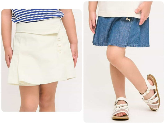 Japanese children's clothing apres les cours cute button-down culottes 80-140cm girls' summer PANTS 