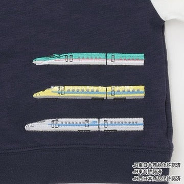 Japanese children's clothing pe#main x Shinkansen two-piece top 80-130cm boys' summer TOPS railway series 