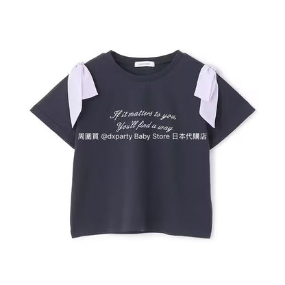 Lovetoxic Japanese children's clothing contact cold bow top 140-160cm girls summer TOPS 