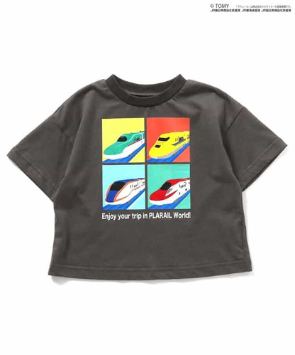 Moujonjon Hungry Heart JR Shinkansen Top (90-130cm) for Boys (Summer TOPS) (Railway Series) 