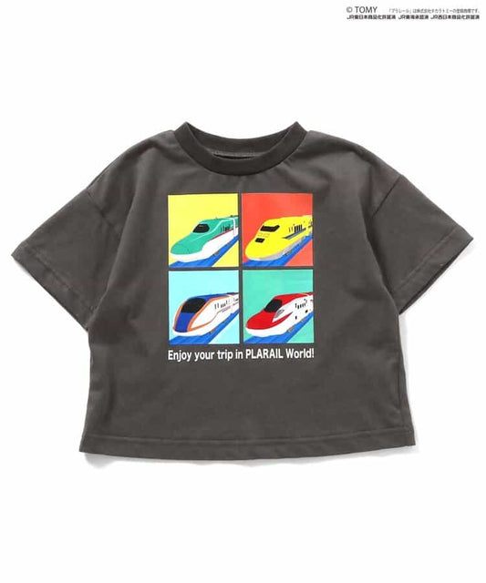 Moujonjon Hungry Heart JR Shinkansen Top (90-130cm) for Boys (Summer TOPS) (Railway Series) 