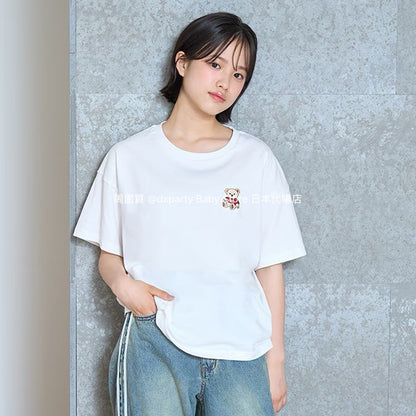 Lovetoxic Japanese children's clothing letter print top 130-160cm girls summer TOPS 