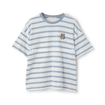 Lovetoxic Japanese children's clothing striped top 140-160cm girls summer TOPS 