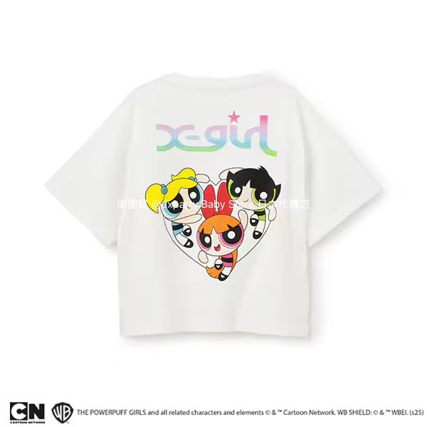 Japanese children's clothing X-girl Stages x Flying Girls printed top 90-140cm girls summer TOPS 