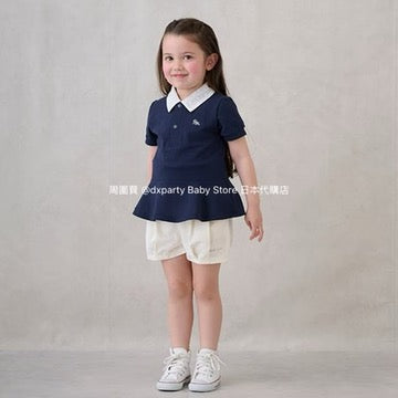 Japanese children's clothing pe#main ruffled top 80-130cm girls summer TOPS 