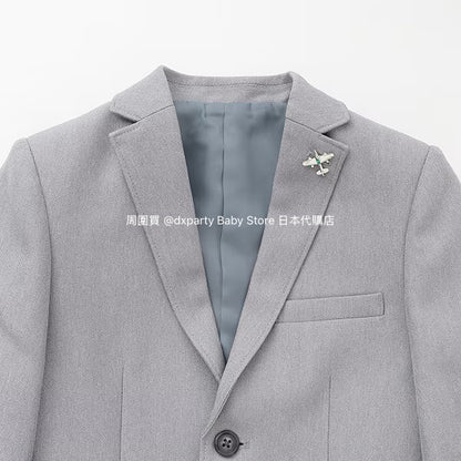 Japanese children's clothing pe#main three-piece suit 110-130cm boys' summer TOPS PANTS OUTERWEAR interview/banquet/performance 